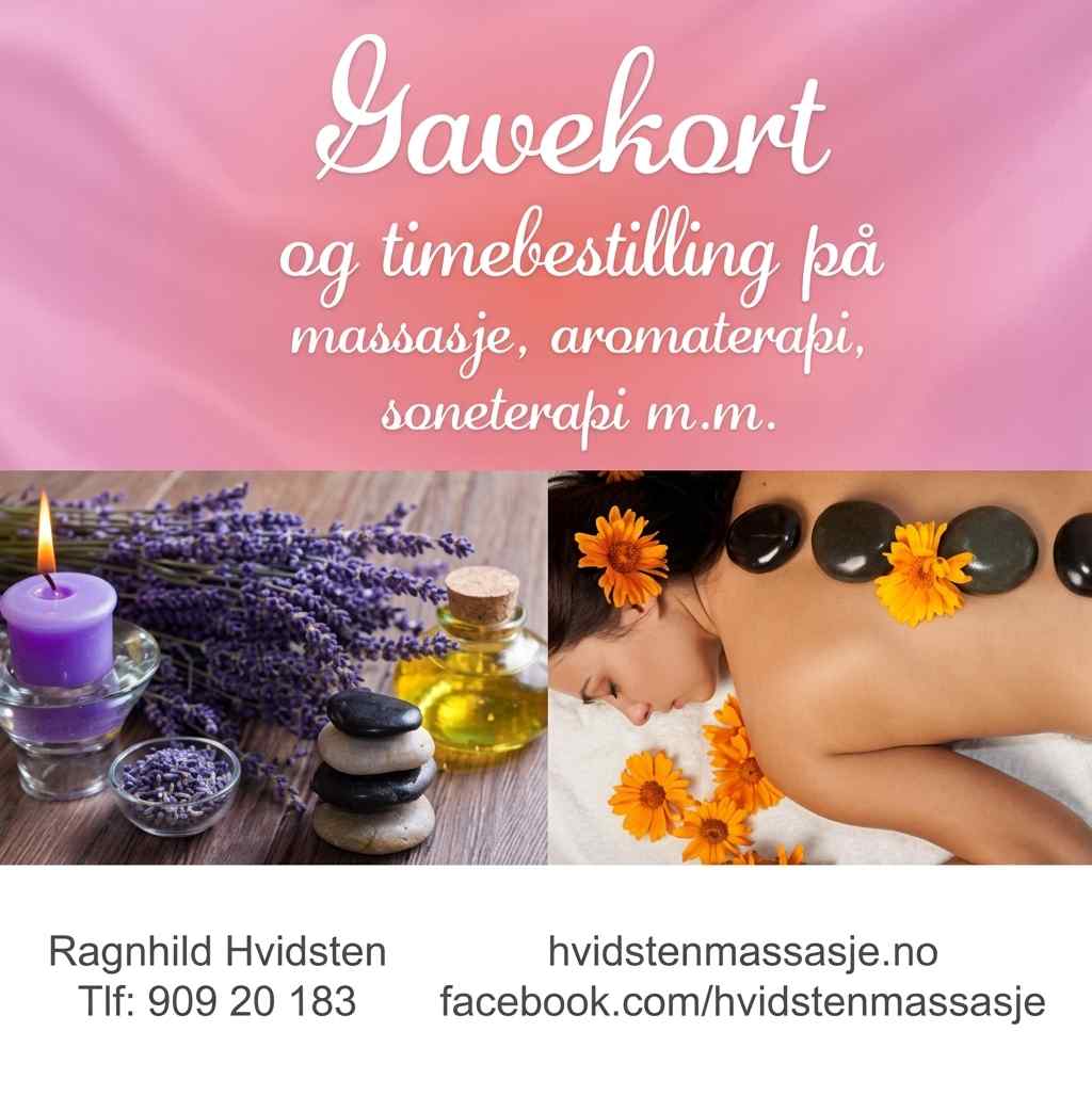 Annonse på gavekort og timebestilling
